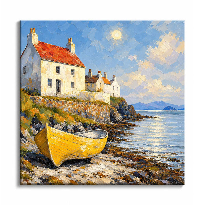 Yellow Boat Mini Paint by Numbers Kit-zoom-