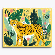 Yellow Leopard Jungle Paint by Numbers Kit